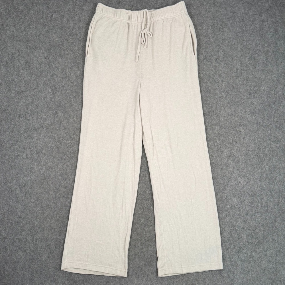 Quince Soft Ivory CloudComfort Wide Leg Lounge Pants Women's Size Medium